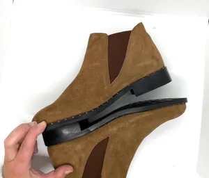 Patricia Green Palma Tan Leather Block Heel Studded Ankle High Boot Size 6 NEW thumbnail 10