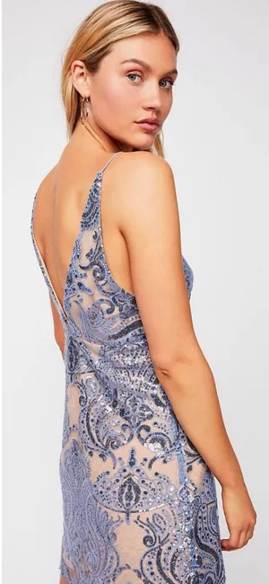 Free People NWT Night Shimmers Sequin Mini Dress thumbnail 3