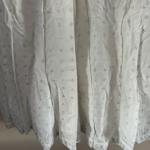 Elegant White & Silver printed Maxi Skirt/Palazzo Pants with Tassels thumbnail 2