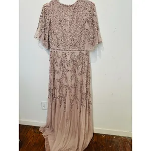 MAC DUGGAL 93681 Vintage Lilac Pink Sequined Butterfly High Low Gown Dress sz 10 thumbnail 11