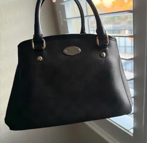 brown & black worn once coach bag super cute and has space for quite a bit coach margot carryall thumbnail 1