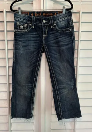 Rock Revival Jen Cutoff‎ Jeans Size 27 thumbnail 1