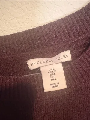 Sincerely Jules Everyday Crewneck Sweater in Dark purple Large thumbnail 2