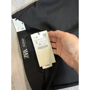 NWT Zara Women Black Leggings Formal Dress Size Small Hi Rise Stretch‎ Slit thumbnail 3