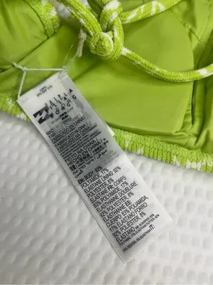 Billabong That’s Cute High Neck Bikini Top S Green White NWT MSRP $69.95 thumbnail 7