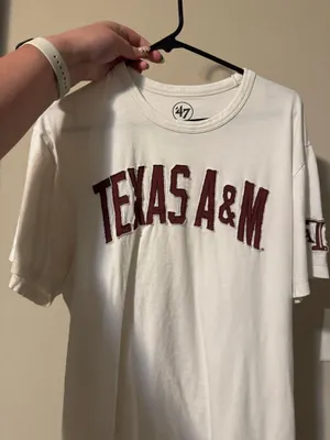 Thrifted Texas A&M Tshirt White Size XL thumbnail 2