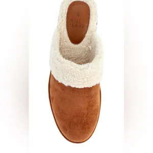 TIME and TRU Womens Wedge Clog Faux Suede/Fur Size 11 Memory Foam Insole New thumbnail 5
