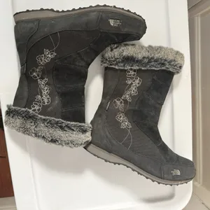 The North Face Primaloft Insulated Snow Black Suede Gray Winter Grip Size 9 thumbnail 13