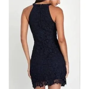 Lulu's Love Poem Navy Blue Floral Lace Sleeveless Cocktail Dress NEW Size XXS thumbnail 2