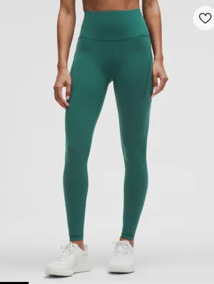 Lululemon Wunder Train High Rise Tight With Pockets 28” In Charcoal Multi thumbnail 2