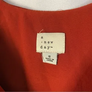 A New Day Orange Leopard Satin Henley Neck Cami‎ Tank Top S thumbnail 5