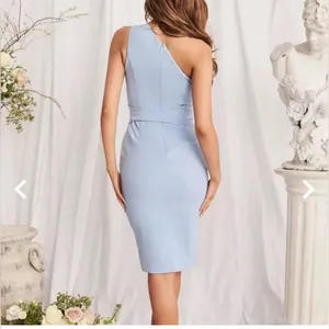 Lavish Alice NWT Origami One-Shoulder Midi Dress in Cornflower Blue 10 thumbnail 4