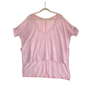 LULULEMON My Mantra V-Neck Hi Low Top Tunic Sz 12/14 Pink Athletic Everyday thumbnail 3