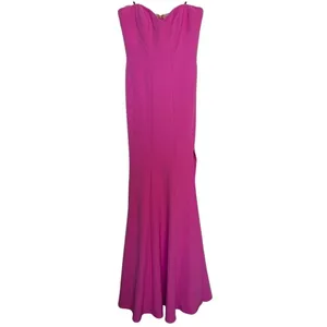 Theia Sunny Pink Strapless Sweetheart Slit Formal Gown Dress Small thumbnail 2