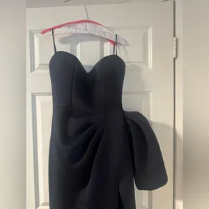 Jovani 07581 Gown with Side Slit and Bow (NAVY) thumbnail 8