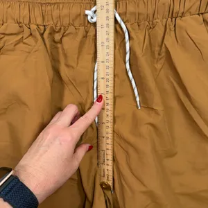 FISOEW Large Track Pants Brown Baggy Wide Leg Cropped Toggle Hem Gorpcore Sporty thumbnail 11
