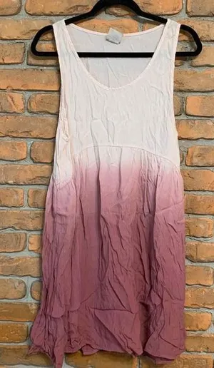 Freeloader Ombre Dress Womens‎ Size Large Pink Sleeveless Casual Summer Rayon thumbnail 1