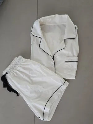 New Women's White Button-Front Short Pajama Set Size Xs/S thumbnail 7
