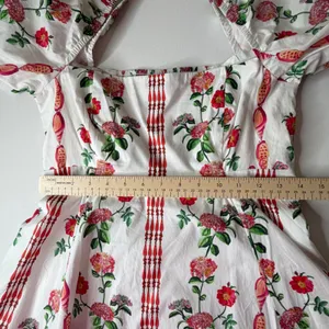 Hill House‎ Matilda Midi Dress Small Botanical Garden Floral Puff Sleeve Cottage thumbnail 13
