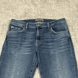 Seven 7 For All Mankind Bootcut Jeans Women 30 Med Wash Stretch Split Hem thumbnail 2