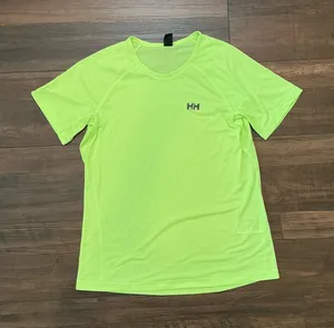 Helly Hansen Active Technical Mesh T-Shirt Neon Lime Green Logo Size XS TP thumbnail 1