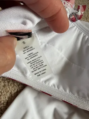 Unique Vintage Red & White Gingham Retro Bikini Top With Large White Bow thumbnail 5