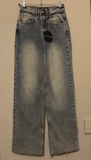 White Fox XXS Wide Leg High Waist Jeans thumbnail 1