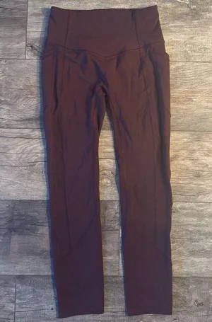 lululemon athletica Burgundy Leggings thumbnail 1