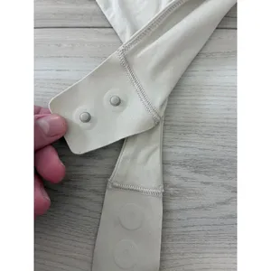 Lululemon Wundermost Ultra-Soft Nulu Square-Neck Bodysuit Cream Beige Large thumbnail 2