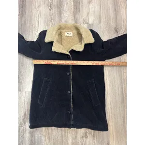 Rolla's Navy Blue‎ Corduroy Sherpa Lined Jacket Womens Size 8 Small Button Front thumbnail 6