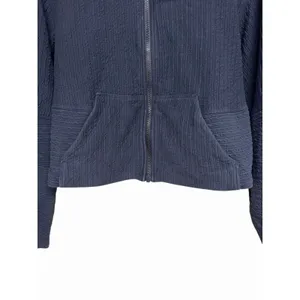 Lululemon Textured Cropped Jacket Zip Up Black Women's Size‎ M/L thumbnail 5