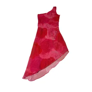 NWT Lulus Medium Pretty Serene Pink Floral One-Shoulder Asymmetrical Midi Dress thumbnail 3
