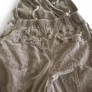 Free People Brown Plaid Utility Overalls Jumpsuit Size Medium thumbnail 7
