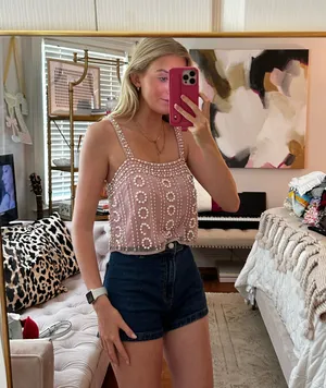 LPA revolve beaded crop tank thumbnail 2