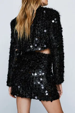 NWT NastyGal Tinsel Sequin Micro Mini Skirt. thumbnail 3