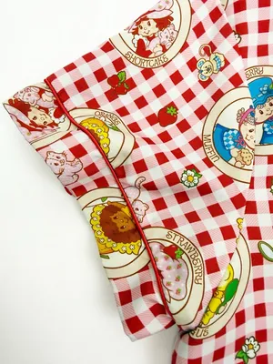 Strawberry Shortcake Countryside Plaid Gingham Check Short Pajama Set Two Piece thumbnail 9