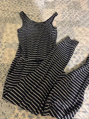 Aerie blue and white jumpsuit thumbnail 1