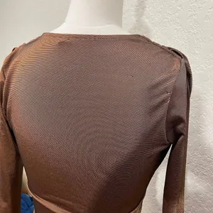 Boohoo Slinky Drape Front Sleeve Body Con Dress thumbnail 5