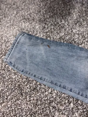 American Eagle Outfitters Slim Straight Light Blue Jeans with Paint Details thumbnail 4