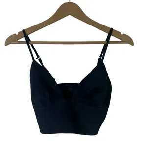 Free People Intimately Solid Brami Bralette Black Minimalist Longline Size S thumbnail 2