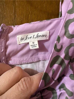 For Love & Lemons June Mini Dress in Purple Animal Print thumbnail 4