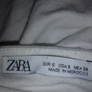 ZARA S White Cotton Wide Ruffle Crop Top thumbnail 4