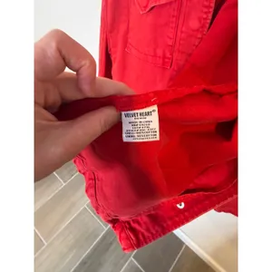 Velvet Heart Denim Red Utility Jacket Womens Medium Cotton Button Up D66-4377 thumbnail 2