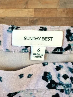 Aritzia Sunday Best Women’s Size 6 Clover Purple Zelda Mini Skirt • Floral Lined thumbnail 4