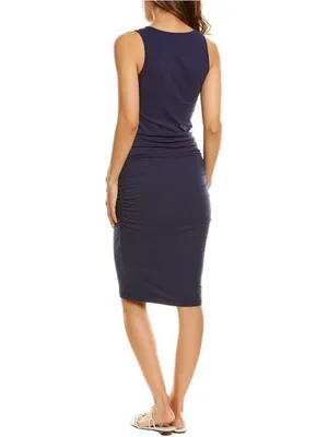 NWT Michael Stars Sonya‎ Navy Square Neck Midi Dress XS thumbnail 2