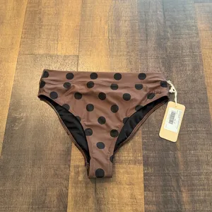 NWT Albion Black Cocoa Dot Almost Cheeky Bikini Bottoms Size Medium thumbnail 7