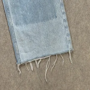 PacSun 90s Boyfriend Patchwork High Rise Jeans Light Wash Raw Hem Size 24 Y2K‎ thumbnail 7