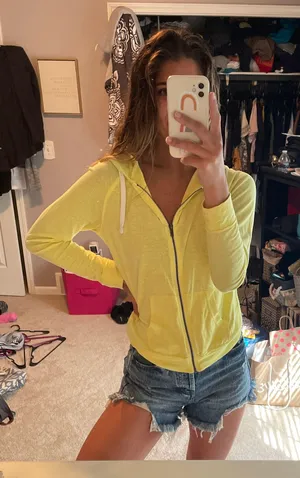 Yellow Lightweight Hoodie Size L thumbnail 1