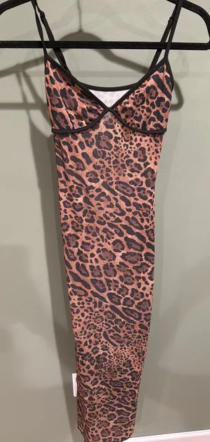 Cheetah Shein Dress Bodycon thumbnail 1