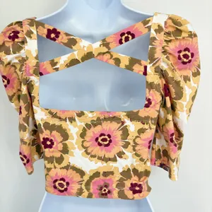 Free People Give Me More Crop Top‎ Boho XS Cottagecore Festival Coquette Hippie thumbnail 4
